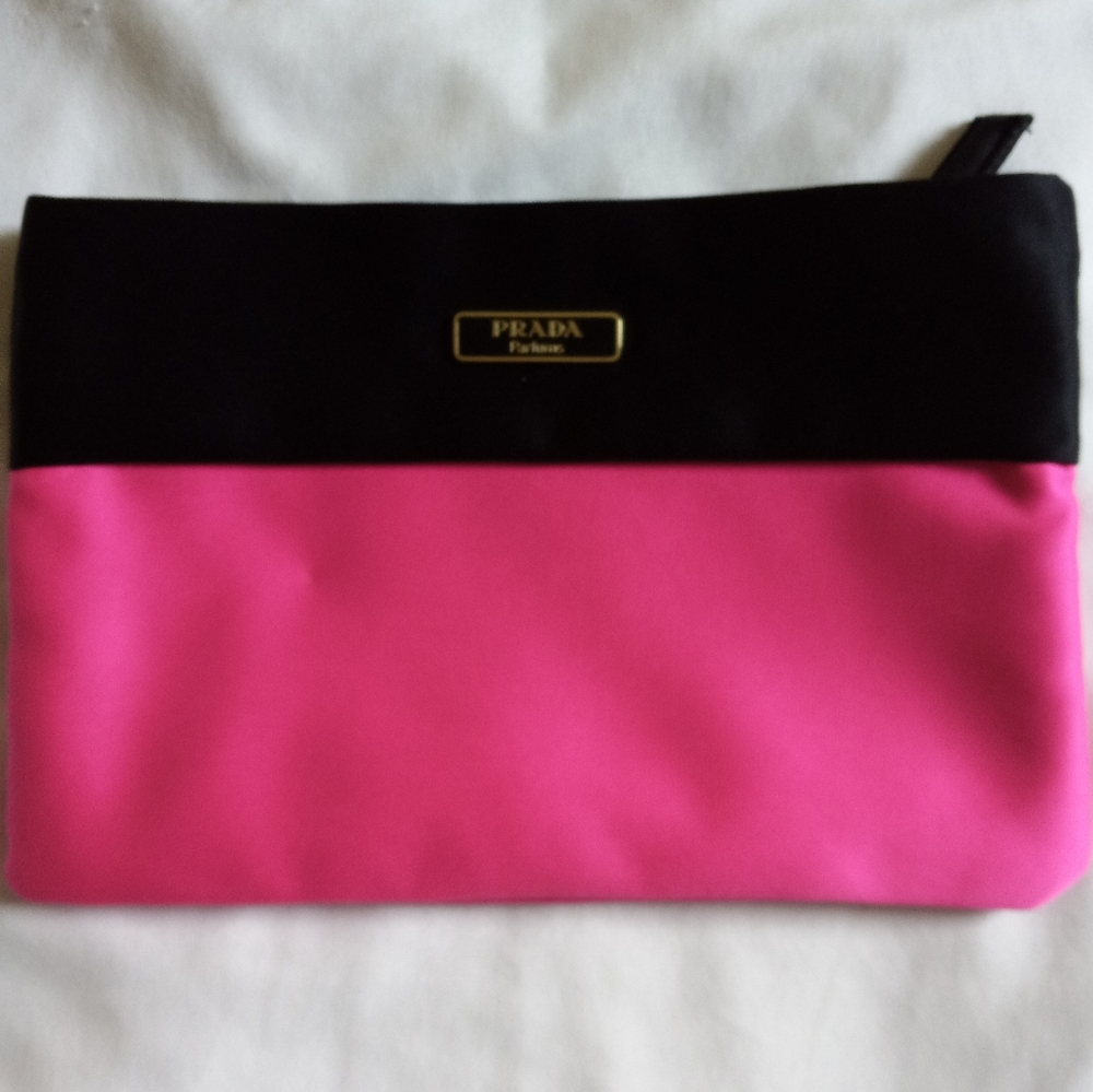 Prada silk cosmetic bag